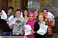 Celebrating success . . . Oldham Sixth Form College students (from the left), Anand Varma, Danny Woods, Bethan Lole, Tasleema Begum, Rebecca Chadwick, Elizabeth Fletcher and Jonathan Chadwick. 