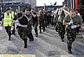 Members of the 75 Engineers Regiment set off on their charity truck pull.