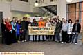 Student demonstrate at Oldham University Campus. 