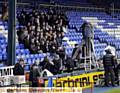 BBC filming in the stands at Oldham Athletic 