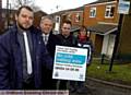 Oldham’s newest cold calling zone is launched by (from the left) Rick Hughes, from Trading Standards, Mike Fleming, Oldham Council Community Safety Service, PC Lawson Ralphs, and Lisa Quigley, First Choice Homes neighbourhood officer. 