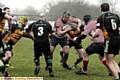 ON THE CHARGE . . . Paddy Farnan makes the hard yards for Oldham. 
