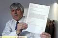 STADIUM fight . . . Failsworth activist Warren Bates with the Charity Commission’s decision 