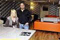 TRENDY lounge . . . Louise Dean and Andy Clarke 