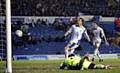 TROUBLE: Luciano Becchio pounces on an error by Athletic goalkeeper Dean Brill to put Leeds United ahead 