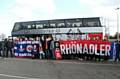 HERR TODAY . . . Eintracht Frankfurt fans mix with their Athletic counterparts on matchday. 