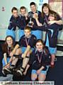 Top row! Pictured (rear, left-right) Curtis Hickman, Stephen Cumpsty, Josh Marlor, Hannah Challanar and Nicola Evans, (front, l-r) Natasha Bryant, Reece Manson, and Molly Fennerley. 
