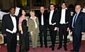 INTERNATIONAL inspiration . . . pictured at the charity concert, from left, are Sipho Fubesi, Kauro Shogi, Shirley Heather, David Heather, Bradley Travis, Tim Hawken and Peter Shrigley 