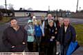 Ron Wise (left) with residents opposing the move outside the White Bank Stadium and club house 