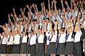 REACH for the stars . . . youngsters from Chadderton Hall Primary School choir. 