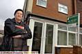 STILL waiting . . . landlord David Smith outside the Thompson Lane house which became a cannabis farm 