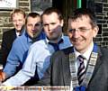 Round Table officials, front to back, Michael Coulter (chairman), Ryan Fitton (secretary), Paul Meredith (treasurer), and Richard Taylor (vice chairman) 