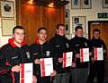 Jake Watson (left), Jack Taylor, Adam Waterhouse, Jordan McEwan and Will Mellor.