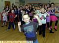 LET’S dance . . . Callum Penny with fellow pupils