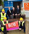 PICTURED (back, from the left) Councillor Ben Alexander (GMWDA), Peter Heginbotham (Viridor Laing), Councillor Neil Swannick (GMWDA) and Councillor Philomena Dillon. Front: Bulky Bob’s staff Jordan Hanley, Steve Murgatroyd and Dean Traynor 