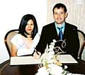 CARL Middleton and Rose at their wedding at Oldham Register Office six years ago 