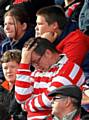 HOPES fading: Oldham fans lose heart as they watch their team outclassed 