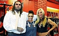 Sarah Donohue (right) with business partner Scott Horton and TV celebrity Jodie Marsh 