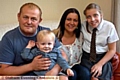 Proud family: dad Richard, Rocco Valentino, mum Adriana and Rocco’s sister Gabriella 