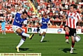 LETTING FLY: Filipe Morais has an effort at goal during Athletic’s 2-0 defeat at Exeter. 
