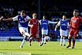SWEET STRIKE: Filipe Morais unleashes a shot at the Wycombe goal as Athletic pile forward.