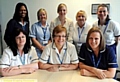 EXCITED to be nominated . . . the members of the Oldham Community Stroke Team include (back, from the left) Celia Gobender, Ann Gorman, Mary Delaney, Karen Baynes, Naomi Bould, (front, from the left) Sharon Goulden, Sally Moore and Julia Gawthorpe 
