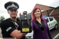 ON film: Councillor Diane Williamson with PC Adam Murphy 
