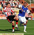 LEADING from the front: Athletic striker Reuben Reid. 