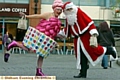 Father Christmas and the panto dame from 