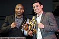 COMMONWEALTH welterweight champion Denton Vassell (left) with British lightweight champion Anthony Crolla. 
