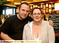 GOLDEN Fleece landlady Angela Flynn with husband Mark 