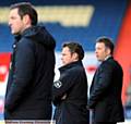 MAN IN THE MIDDLE . . . Athletic manager Paul Dickov is flanked by his assistant Gerry Taggart (left) and Peterborough United boss Darren Ferguson. 