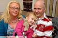 BETTER now... Penny with parents Julie Stansfield and Phil Allsopp