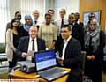 ALL about learning... Chronicle MD Philip Hirst (front left) with Mohammed Rahman and fellow UCO business degree students 
