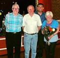RAMBLING on . . . long-serving Oldham Ramblers Association members (from left) Ernie Garlick, John Walton, Ron Powell and Barbara Tierney 

