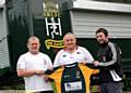 Back in charge: Chris Deakin (centre), with Rick Healing (l) and Rick Badby 