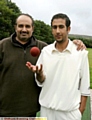 PROUD: Nine-wicket hero Abbass Ali and dad, Shahid Mahmood. 