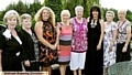 DRESSED TO THE NINES . . . all set for the presentation at Lady Captain’s Day at Brookdale Golf Club are, from left to right: Dorothy Ashworth, Iona Clarke, Vicky Akin, Jean Clarke, Kath Storey (lady-captain), Angela Sloan (winner), Joan Warren, Barbara Loughlin. 
