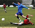 Abbey's Niall Barnes takes the game to Legends Bar