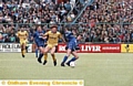 PLASTIC FANTASTIC? Athletic v Everton on Latics' plastic pitch in the FA Cup in 1990. 