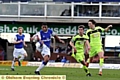 CLOSE CONTROL: Reuben Reid, one of the few positives for Athletic, displays skill and balance. 