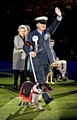 award winners: Flight Sergeant Michael Barrow with Buster at Crufts 
