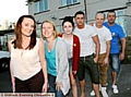 DOING their bit (from left): Danielle Partington, Rachel Lees, Emily Lees, George Mills, Gareth Lees and Michael Bradshaw 
