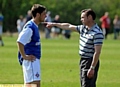 POINTING THE WAY: boss Paul Dickov and Dean Furman chat during this week’s reserve-team game. 