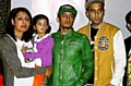 FIGHTING spirit: Maha with mum Shameem and two of the performers 
