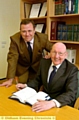 ALL change . . . Steve Hartley (left) is welcomed to the firm by Roger Hinchliffe 
