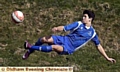 FLAMBOYANT: Regan Walker shows off his skills after penning a two-year scholarship with Bury. 