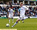 LATE LEVELLER . . .Athletic’s Robbie Simpson keeps his cool from the penalty spot. 