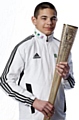 Daniel Panczyszyn with the Olympic torch 

