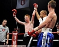 TOMMY Stubbs celebrates victory over Gavin Reid.